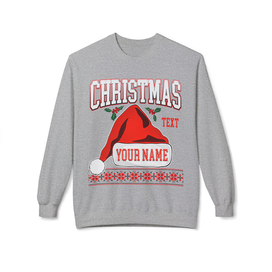 Customizable Holiday Fleece Sweatshirt