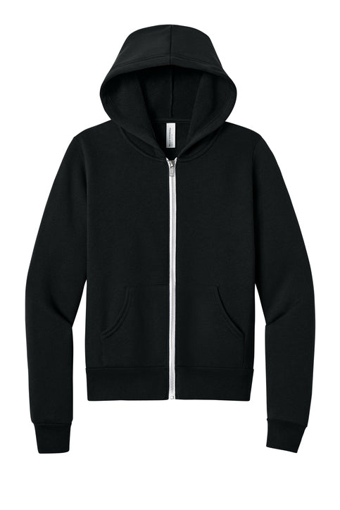 BELLA+CANVAS® Youth Sponge Fleece Full-Zip Hooded Sweatshirt