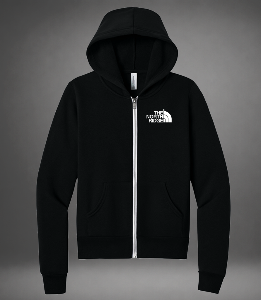 BELLA+CANVAS® Youth Sponge Fleece Full-Zip Hooded Sweatshirt