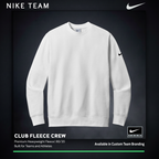 Nike Club Fleece Sleeve Swoosh Crew